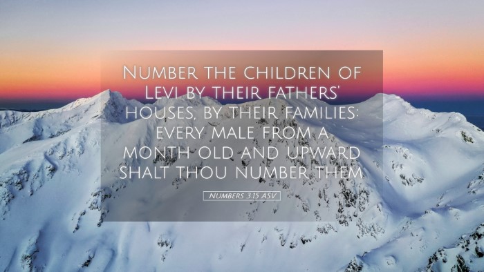 Picture 05 - Numbers 3:15 ASV Desktop Wallpaper - Number the children of Levi by their fathers' - Desktop Bible Verse Wallpaper