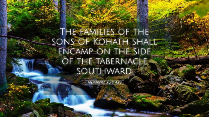 Picture 05 - Numbers 3:29 ASV Desktop Wallpaper - The families of the sons of Kohath shall encamp - Desktop Bible Verse Wallpaper