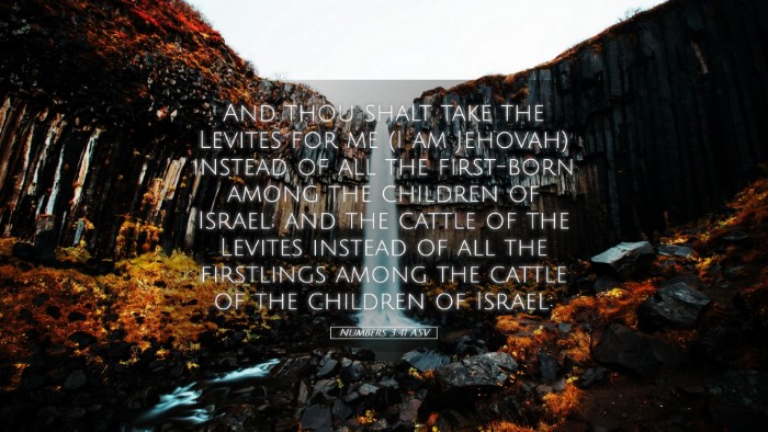 Picture 05 - Numbers 3:41 ASV Desktop Wallpaper - And thou shalt take the Levites for me (I am - Desktop Bible Verse Wallpaper