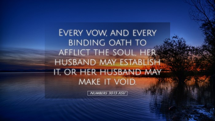 Picture 05 - Numbers 30:13 ASV Desktop Wallpaper - Every vow, and every binding oath to afflict the - Desktop Bible Verse Wallpaper