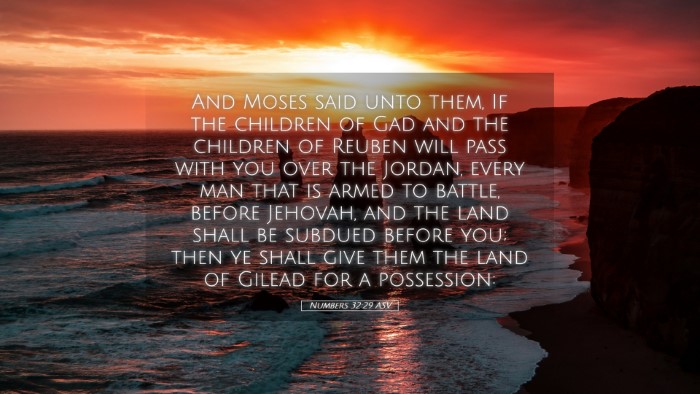 Picture 05 - Numbers 32:29 ASV Desktop Wallpaper - And Moses said unto them, If the children of Gad - Desktop Bible Verse Wallpaper