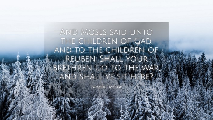 Picture 05 - Numbers 32:6 ASV Desktop Wallpaper - And Moses said unto the children of Gad, and to - Desktop Bible Verse Wallpaper