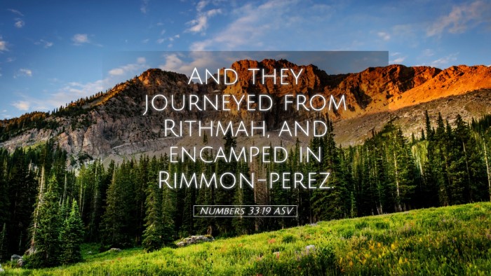 Picture 05 - Numbers 33:19 ASV Desktop Wallpaper - And they journeyed from Rithmah, and encamped in - Desktop Bible Verse Wallpaper