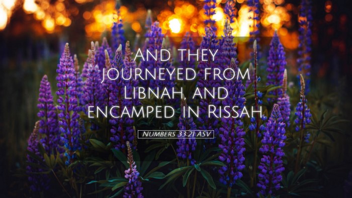 Picture 05 - Numbers 33:21 ASV Desktop Wallpaper - And they journeyed from Libnah, and encamped in - Desktop Bible Verse Wallpaper