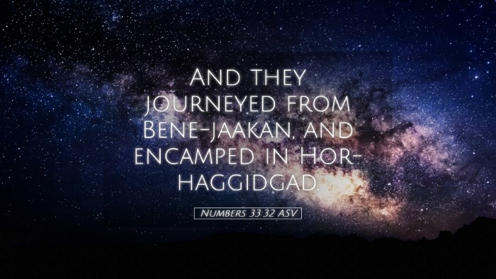 Picture 05 - Numbers 33:32 ASV Desktop Wallpaper - And they journeyed from Bene-jaakan, and encamped - Desktop Bible Verse Wallpaper