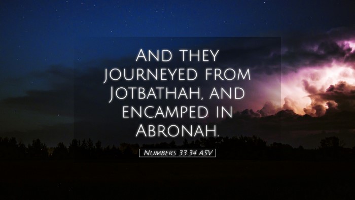 Picture 05 - Numbers 33:34 ASV Desktop Wallpaper - And they journeyed from Jotbathah, and encamped - Desktop Bible Verse Wallpaper