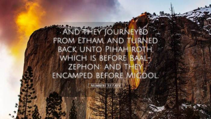 Picture 05 - Numbers 33:7 ASV Desktop Wallpaper - And they journeyed from Etham, and turned back - Desktop Bible Verse Wallpaper