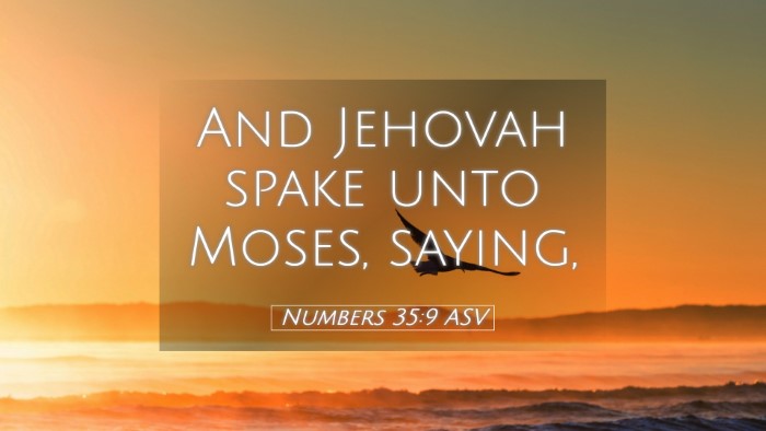 Picture 05 - Numbers 35:9 ASV Desktop Wallpaper - And Jehovah spake unto Moses, - Desktop Bible Verse Wallpaper