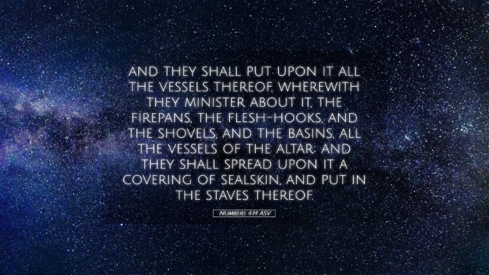 Picture 05 - Numbers 4:14 ASV Desktop Wallpaper - and they shall put upon it all the vessels - Desktop Bible Verse Wallpaper