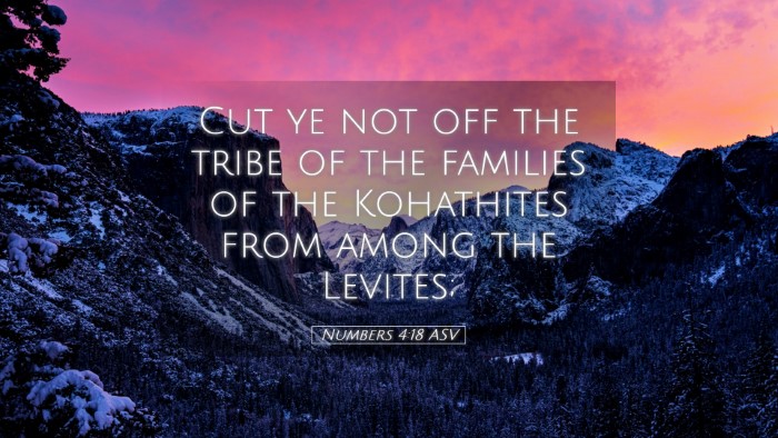 Picture 05 - Numbers 4:18 ASV Desktop Wallpaper - Cut ye not off the tribe of the families of the - Desktop Bible Verse Wallpaper
