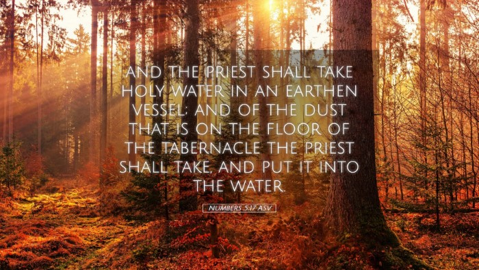Picture 05 - Numbers 5:17 ASV Desktop Wallpaper - and the priest shall take holy water in an - Desktop Bible Verse Wallpaper