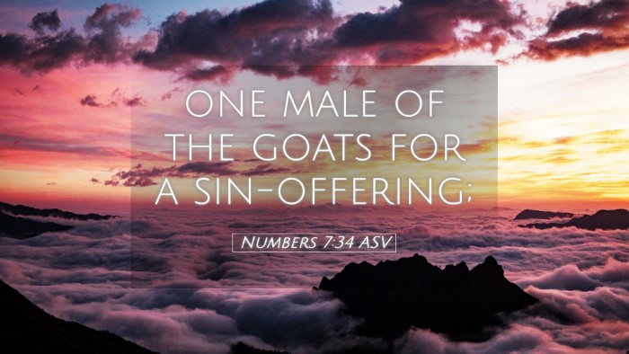 Picture 05 - Numbers 7:34 ASV Desktop Wallpaper - one male of the goats for a - Desktop Bible Verse Wallpaper