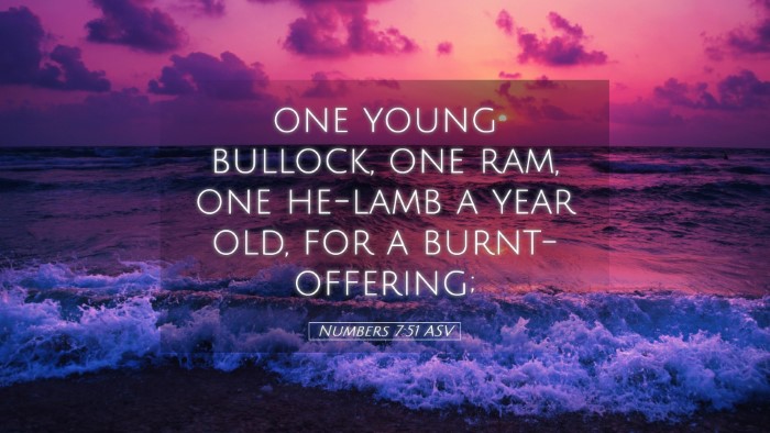 Picture 05 - Numbers 7:51 ASV Desktop Wallpaper - one young bullock, one ram, one he-lamb a year - Desktop Bible Verse Wallpaper