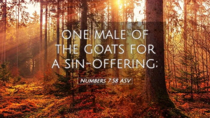Picture 05 - Numbers 7:58 ASV Desktop Wallpaper - one male of the goats for a - Desktop Bible Verse Wallpaper