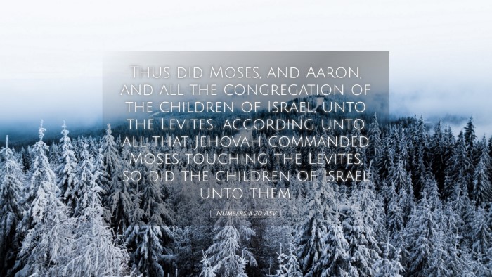 Picture 05 - Numbers 8:20 ASV Desktop Wallpaper - Thus did Moses, and Aaron, and all the - Desktop Bible Verse Wallpaper