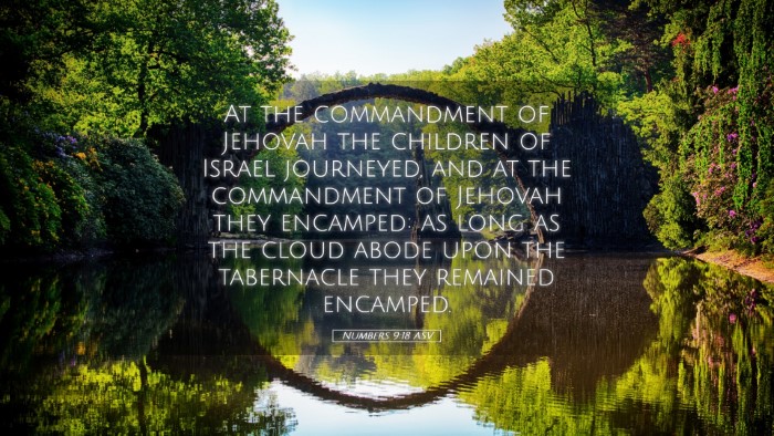 Picture 05 - Numbers 9:18 ASV Desktop Wallpaper - At the commandment of Jehovah the children of - Desktop Bible Verse Wallpaper