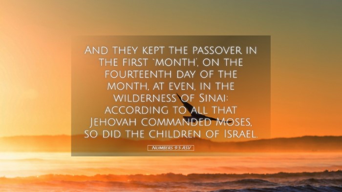 Picture 05 - Numbers 9:5 ASV Desktop Wallpaper - And they kept the passover in the first `month', - Desktop Bible Verse Wallpaper