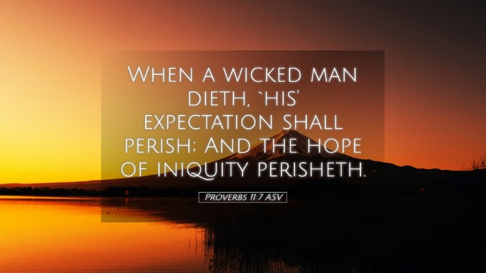 Picture 05 - Proverbs 11:7 ASV Desktop Wallpaper - When a wicked man dieth, `his' expectation shall - Desktop Bible Verse Wallpaper