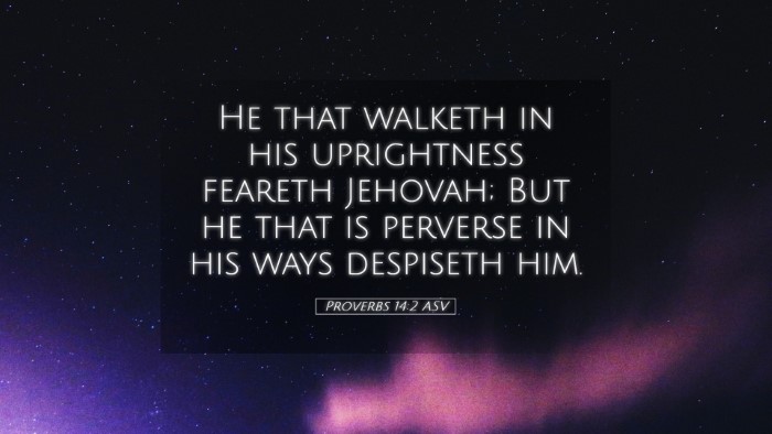 Picture 05 - Proverbs 14:2 ASV Desktop Wallpaper - He that walketh in his uprightness feareth - Desktop Bible Verse Wallpaper