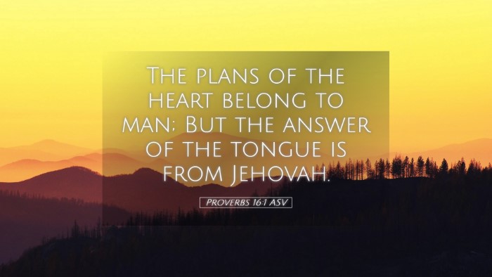 Picture 05 - Proverbs 16:1 ASV Desktop Wallpaper - The plans of the heart belong to man; But the - Desktop Bible Verse Wallpaper