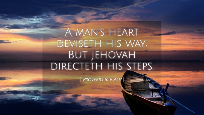 Picture 05 - Proverbs 16:9 ASV Desktop Wallpaper - A man's heart deviseth his way; But Jehovah - Desktop Bible Verse Wallpaper