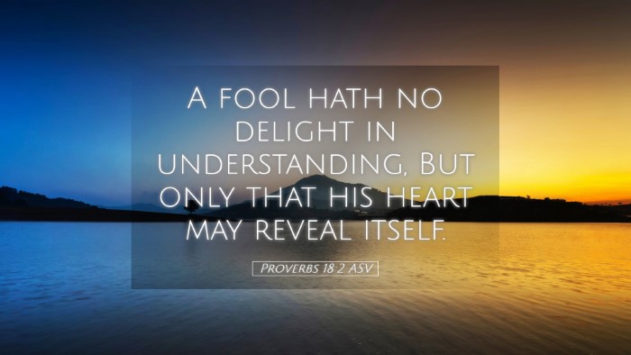 Picture 05 - Proverbs 18:2 ASV Desktop Wallpaper - A fool hath no delight in understanding, But only - Desktop Bible Verse Wallpaper