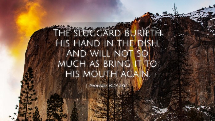 Picture 05 - Proverbs 19:24 ASV Desktop Wallpaper - The sluggard burieth his hand in the dish, And - Desktop Bible Verse Wallpaper