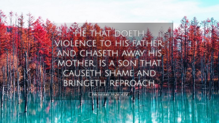 Picture 05 - Proverbs 19:26 ASV Desktop Wallpaper - He that doeth violence to his father, and chaseth - Desktop Bible Verse Wallpaper