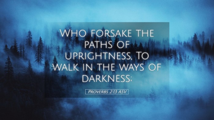 Picture 05 - Proverbs 2:13 ASV Desktop Wallpaper - Who forsake the paths of uprightness, To walk in - Desktop Bible Verse Wallpaper