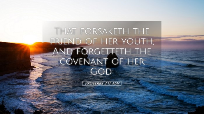 Picture 05 - Proverbs 2:17 ASV Desktop Wallpaper - That forsaketh the friend of her youth, And - Desktop Bible Verse Wallpaper
