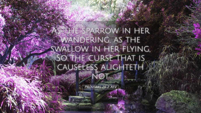 Picture 05 - Proverbs 26:2 ASV Desktop Wallpaper - As the sparrow in her wandering, as the swallow - Desktop Bible Verse Wallpaper