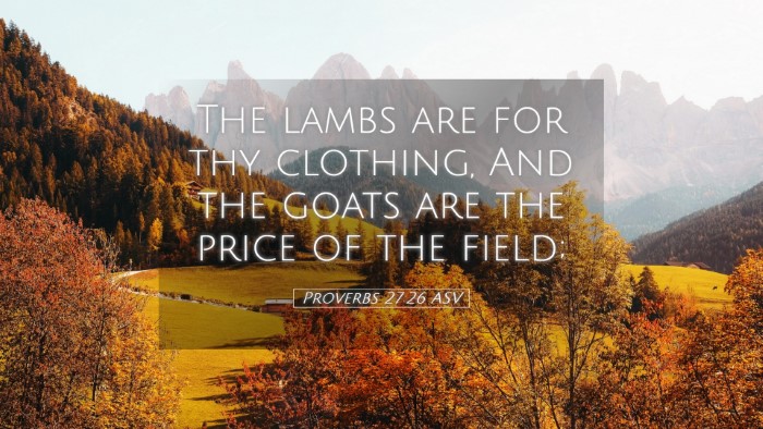 Picture 05 - Proverbs 27:26 ASV Desktop Wallpaper - The lambs are for thy clothing, And the goats are - Desktop Bible Verse Wallpaper