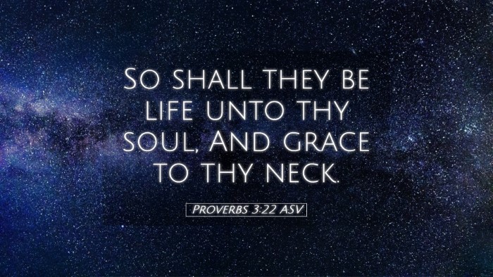 Picture 05 - Proverbs 3:22 ASV Desktop Wallpaper - So shall they be life unto thy soul, And grace to - Desktop Bible Verse Wallpaper
