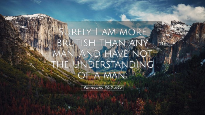 Picture 05 - Proverbs 30:2 ASV Desktop Wallpaper - Surely I am more brutish than any man, And have - Desktop Bible Verse Wallpaper