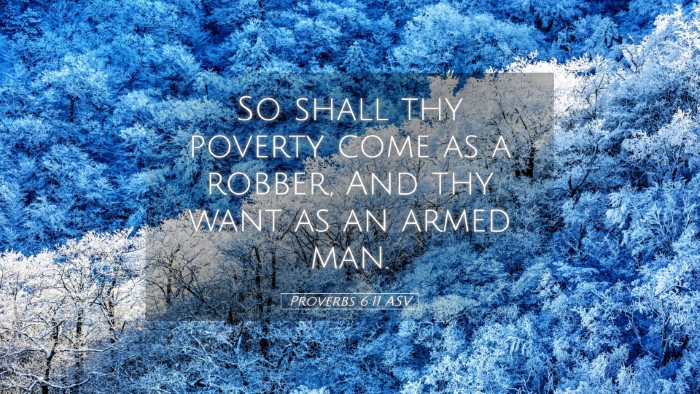Picture 05 - Proverbs 6:11 ASV Desktop Wallpaper - So shall thy poverty come as a robber, And thy - Desktop Bible Verse Wallpaper