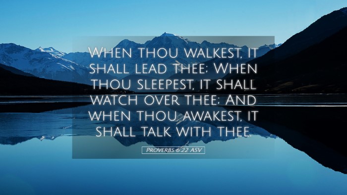 Picture 05 - Proverbs 6:22 ASV Desktop Wallpaper - When thou walkest, it shall lead thee; When thou - Desktop Bible Verse Wallpaper