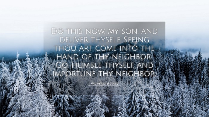 Picture 05 - Proverbs 6:3 ASV Desktop Wallpaper - Do this now, my son, and deliver thyself, Seeing - Desktop Bible Verse Wallpaper