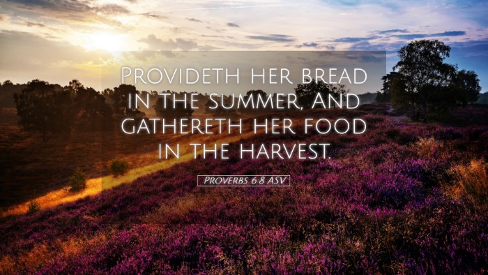 Picture 05 - Proverbs 6:8 ASV Desktop Wallpaper - Provideth her bread in the summer, And gathereth - Desktop Bible Verse Wallpaper
