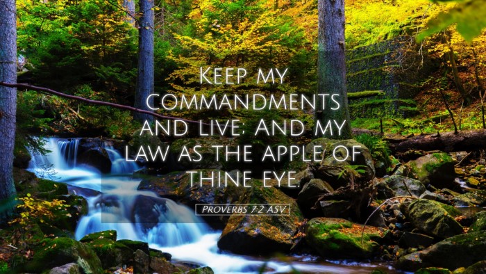 Picture 05 - Proverbs 7:2 ASV Desktop Wallpaper - Keep my commandments and live; And my law as the - Desktop Bible Verse Wallpaper