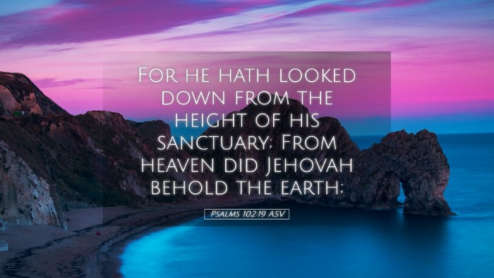 Picture 05 - Psalms 102:19 ASV Desktop Wallpaper - For he hath looked down from the height of his - Desktop Bible Verse Wallpaper