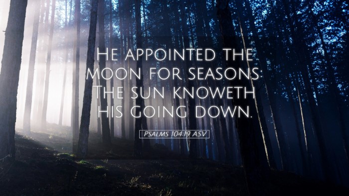 Picture 05 - Psalms 104:19 ASV Desktop Wallpaper - He appointed the moon for seasons: The sun - Desktop Bible Verse Wallpaper