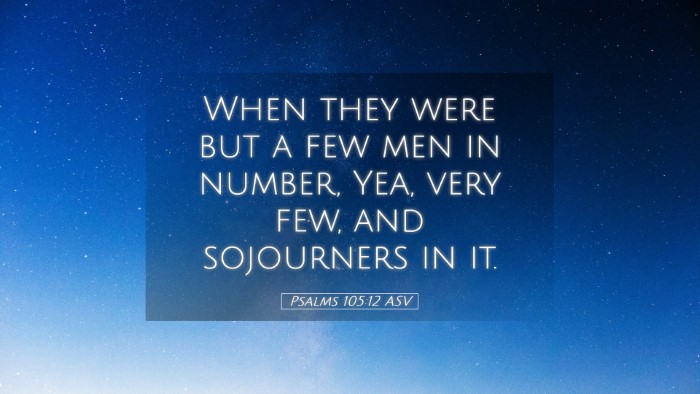 Picture 05 - Psalms 105:12 ASV Desktop Wallpaper - When they were but a few men in number, Yea, very - Desktop Bible Verse Wallpaper