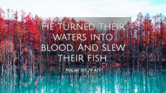 Picture 05 - Psalms 105:29 ASV Desktop Wallpaper - He turned their waters into blood, And slew their - Desktop Bible Verse Wallpaper