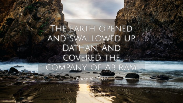 Picture 05 - Psalms 106:17 ASV Desktop Wallpaper - The earth opened and swallowed up Dathan, And - Desktop Bible Verse Wallpaper