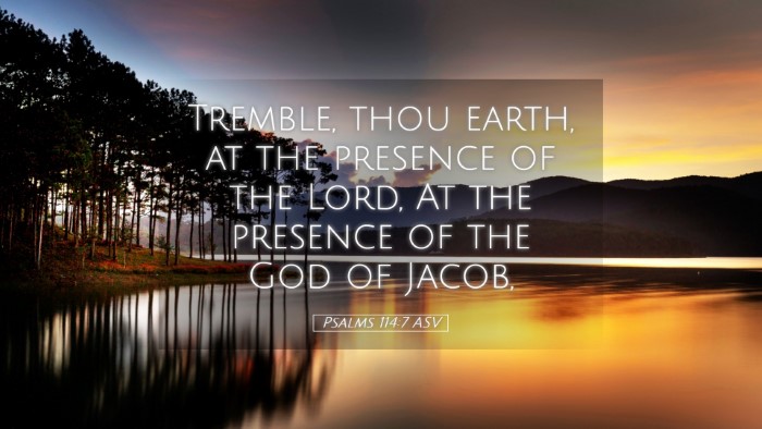 Picture 05 - Psalms 114:7 ASV Desktop Wallpaper - Tremble, thou earth, at the presence of the Lord, - Desktop Bible Verse Wallpaper