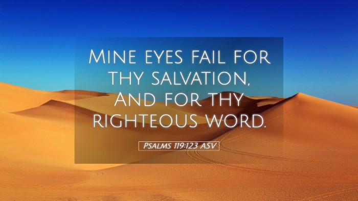 Picture 05 - Psalms 119:123 ASV Desktop Wallpaper - Mine eyes fail for thy salvation, And for thy - Desktop Bible Verse Wallpaper