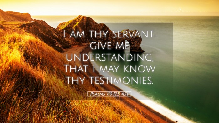 Picture 05 - Psalms 119:125 ASV Desktop Wallpaper - I am thy servant; give me understanding, That I - Desktop Bible Verse Wallpaper