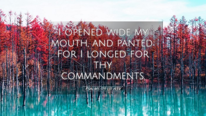 Picture 05 - Psalms 119:131 ASV Desktop Wallpaper - I opened wide my mouth, and panted; For I longed - Desktop Bible Verse Wallpaper