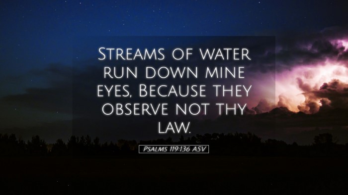 Picture 05 - Psalms 119:136 ASV Desktop Wallpaper - Streams of water run down mine eyes, Because they - Desktop Bible Verse Wallpaper