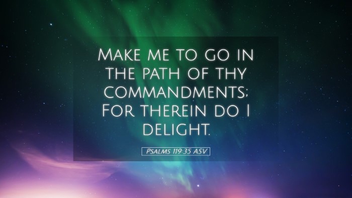 Picture 05 - Psalms 119:35 ASV Desktop Wallpaper - Make me to go in the path of thy commandments; - Desktop Bible Verse Wallpaper